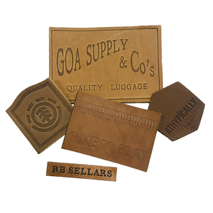 Custom <strong>Jeans</strong> and Bags Logo Embossed Leather <strong>Labels</strong> Patches - Product Image 1