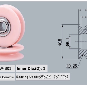 Roues de guidage entièrement céramiques Sen Guang 15*4mm pour le tréfilage, certifiées ISO9001:2008 - Product Image 5