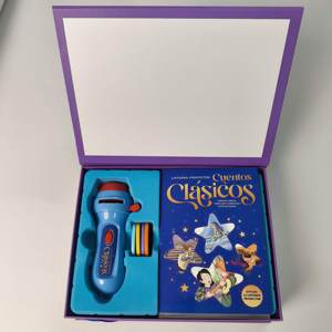 Set de Actividades DIY al por Mayor de 25.5*22*7cm en Caja de Papel Rígido con <span class=keywords><strong>Linterna</strong></span>, Libro de Cuentos, Elementos para Reproducir Películas y Banda Elástica - Product Image 2