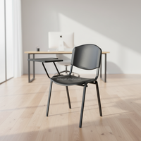 Chaise de formation pliable empilable avec cadre en acier et assise en plastique PP, chaise de conférence