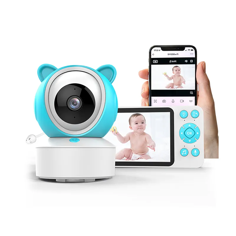 Fashion Best Selling 5.0 Inch high Definition Display Tuya App 80 Degrees View Angle Baby Monitor