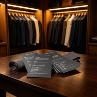 Cartes d'instructions d'entretien personnalisées au design minimaliste, imprimées en noir et argent avec finition dorée