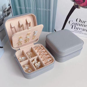 Double boîte de rangement portable Bijoux simples Emballage Boucles d'oreilles bague Nouveaux produits - Product Image 3