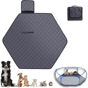 Tapis de jeu hexagonal pour animaux de compagnie, réutilisable et lavable, pour parc pour chiens et chats, tapis absorbant d'urine portable de haute qualité pour animaux de compagnie - Product Image 3