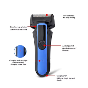 Afeitadora Eléctrica para Hombre con Recortador Extraíble, Recargable, con Doble Cuchilla Flotante para un Afeitado Preciso del Rostro - Product Image 3