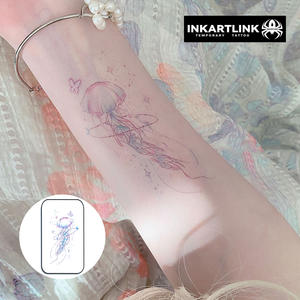 <span class=keywords><strong>Tatuaje</strong></span> Temporal <span class=keywords><strong>de</strong></span> Medusa en Acuarela, Arte Corporal <span class=keywords><strong>de</strong></span> Color Azul y Morado Oceánico <span class=keywords><strong>de</strong></span> Ensueño para Mujeres y Niñas, <span class=keywords><strong>Tatuaje</strong></span> Falso al por Mayor - Product Image 1