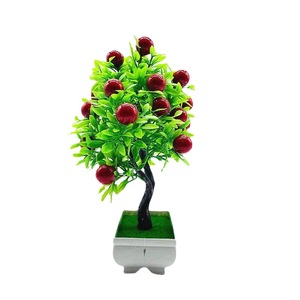Árbol Bonsái Artificial de Cerezo Qi Xing de 26 cm con Frutos Rojos, Planta en Maceta de Plástico, Adorno Interior, Decoración de Paisaje - Product Image 5