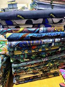 <span class=keywords><strong>Pagne</strong></span> Original 100 % Coton Super Brillant Wax, Grand Super Wax Or, Tissu Africain, Wax Hollandais, Tissu d'Habillement - Product Image 4