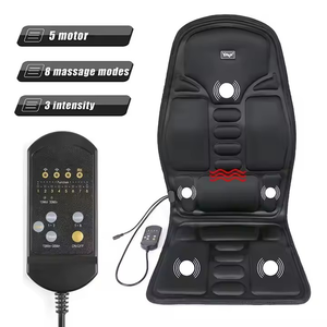 Almohadilla de masaje para silla de oficina en casa, colchón de espalda <span class=keywords><strong>Lumbar</strong></span> para el cuello, cojín de masaje de calor eléctrico, masajeador de asiento de coche con vibración - Product Image 1