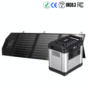 Estación de Energía Portátil LiFePO4 de 700W con Paneles Solares MPPT, Puerto de Onda Sinusoidal Pura, Linterna, Encendedor de Cigarrillos, Almacenamiento de Energía Solar - Product Image 1