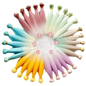 BJD/SD Cotton Doll Wig <strong>Hair</strong> <strong>Straightening</strong> High Temperature Silk Straight Gradient 15cm Ker <strong>Hair</strong> <strong>Straightening</strong> - Product Image 3