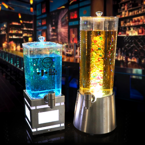 موزع مشروبات أكريليك 3 و 5 لتر محمول مبرد برج كوكاتيل تجاري - Product Image 1