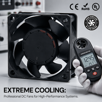 Ventilateur de refroidissement INNOOTEC 60 mm IP68 étanche 12 V CC haute performance pour PC industriel compact et dissipateur thermique LED haute puissance