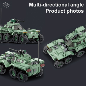 339 pezzo XM808 da ricognizione veicolo corazzato educativo ABS modello di equipaggiamento <span class=keywords><strong>militare</strong></span> serie per bambini blocchi di costruzione giocattoli - Product Image 5