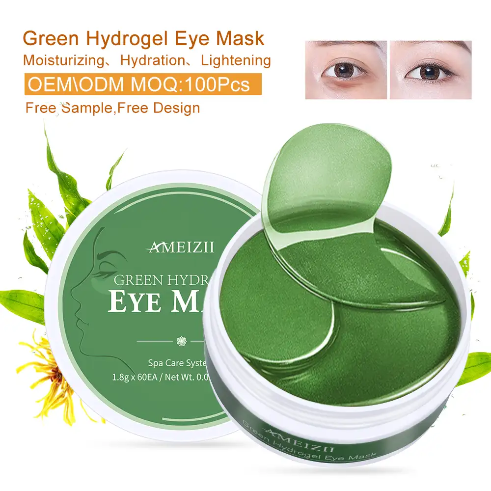 OEM Seaweed Korean Eye Mask Parche Ojo Blue Eyemask Masker Mata Anti Aging Dark Circle Hydrogel Eye Patch Pad Under Eye Mask