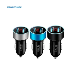 Bộ Sạc Xe Hơi USB Kép Bộ Chuyển Đổi Sạc Xe Hơi 2 Cổng USB LED 3.1A Bộ Sạc Xe Hơi Thông Minh