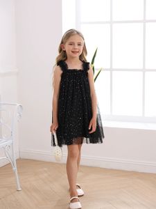 <span class=keywords><strong>Robe</strong></span> d'été pour filles à paillettes étoiles arc-en-ciel transparente à la mode - Product Image 3