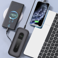 Vente en gros de chargeur de téléphone portable à charge rapide 10000 Mah 22.5W Affichage à LED Câble de type C intégré pour les voyages
