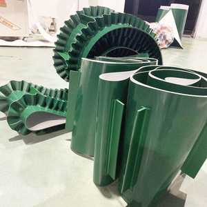 PVC etekli bölme konveyör bant dairesel bölme konveyör kemer ışığı yeşil bölme konveyör bant - Product Image 2