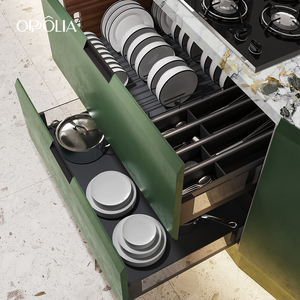 OPPOLIA Diseño Gratuito, Gabinetes <span class=keywords><strong>de</strong></span> Cocina Personalizados <span class=keywords><strong>de</strong></span> MDF y Madera Contrachapada en 48 Horas, Muebles <span class=keywords><strong>de</strong></span> Cocina con Isla Verde - Product Image 3