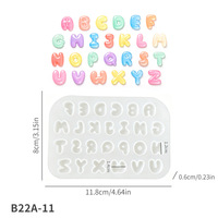 Mini moules en silicone pour lettres, pour la coulée de résine, moule flexible réutilisable de qualité supérieure pour l'alphabet, pour la pâtisserie, les loisirs créatifs, la décoration de cupcakes