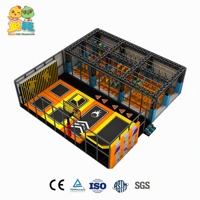 Équipement de terrain de jeu intérieur, parcours d'obstacles Ninja Warrior, parc de trampolines, mur d'escalade Slam Dunk de 5 m de hauteur, conforme aux normes ASTM et CE, clé en main