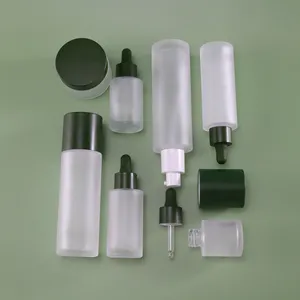 Luxury glass spray Lotion Containers 20ml 30ml 60ml 100ml 120ml Skincare Packaging Cosmetic Bottles And Jars Sets For Sale