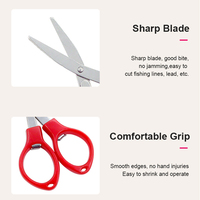 Ciseaux laser pliables portables DIY 55x50mm en acier inoxydable avec poignée en ABS, coupe multifonctionnelle pour ligne de pêche, coupe-feuille d'aluminium