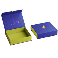 Boîte cadeau pour bijoux en papier pliable, impression décorative, laminage brillant gaufré, recyclable, élégante, personnalisée en Chine