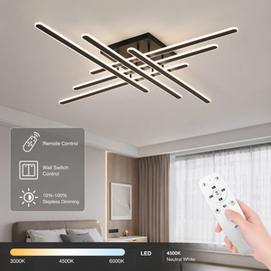 Modern <b>Led</b> Ceiling <b>Light</b> Acrylic Iron Surface Mount Remote Control Dimmable 120W <b>For</b> Living <b>Room</b> Bedroom - Product Image 4