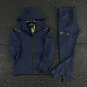 Men's Spring Casual Sportswear <b>Zip</b>-<b>up</b> <b>Jacket</b> Jogger Pants Lightweight Two-Piece Four-Way Stretch Breathable Training Outfit - Product Image 2