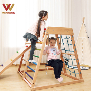 Chiến thắng Montessori sân chơi trong nhà thiết bị Toddler trượt leo khung trẻ em chơi bằng gỗ thiết bị để sử dụng trong nhà - Product Image 1
