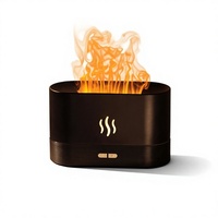 Diffuseur d'huiles essentielles à effet de flamme créatif, humidificateur de bureau, diffuseur d'arômes intelligent avec lumière LED nocturne