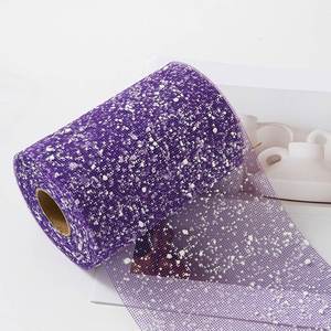 Vente flash - Rouleau de tulle à pois de neige polyvalent de 15 cm x 15 mètres pour emballages cadeaux et bouquets de mariage - Product Image 3