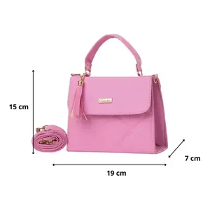 Bolso Bandolera Freda para Mujer, Rosa, PU, Estilo Vintage, Asa Única, Cierre de Cremallera, 19x15x7cm, Diseño de Dibujos Animados, Todas las Temporadas - Product Image 1