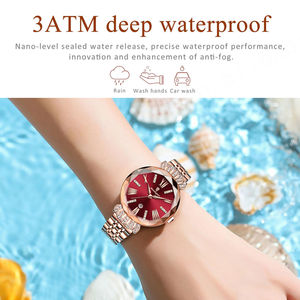 Reloj de Pulsera POEDAGAR 766 con Diamantes para Mujer, Reloj de Lujo, Resistente al Agua, con Fecha, de Acero Inoxidable, para Dama - Product Image 5