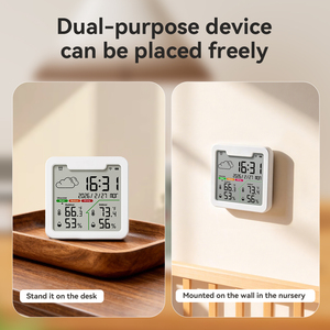 Stazione Meteo Wireless per Interni ed Esterni con Termometro, Display LCD a Colori, Orologio Digitale, Calendario, <span class=keywords><strong>in</strong></span> Plastica, ODM, Ricarica USB, Umidità - Product Image 6