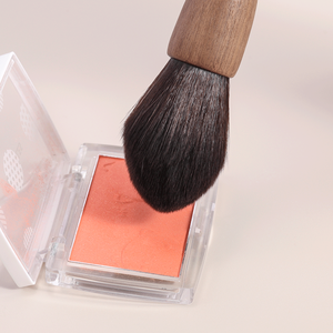 Pinceau de maquillage MEDELL en poils synthétiques de luxe personnalisé en noyer marque privée de peintre en vrac logo personnalisé manche en bois massif - Product Image 3