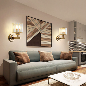 Lampada da Parete di Decorazione Moderna per Interni Applique da Muro Dorata con Cristalli a LED per Hotel Casa e Camera da Letto - Product Image 6
