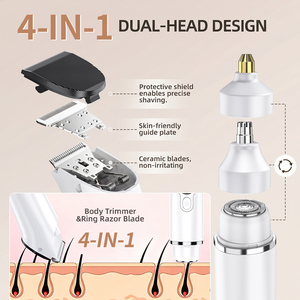 Tondeuse à cheveux électrique <span class=keywords><strong>pour</strong></span> femmes, rechargeable par USB, étanche IPX6, rasoir <span class=keywords><strong>professionnel</strong></span> <span class=keywords><strong>pour</strong></span> femmes, tondeuse <span class=keywords><strong>pour</strong></span> le corps et le bikini, usage domestique - Product Image 4