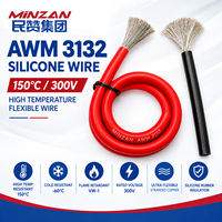 Câble en caoutchouc silicone AWM 3132, fil 16/18/20/22/24 AWG, 300V, 150°C, câble silicone haute température, fil de connexion interne