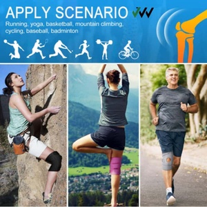 Soporte de Rodilla Ajustable y Cómodo con Compresión, Transpirable, Protección Profesional, Tela <span class=keywords><strong>OK</strong></span>, Logotipo Personalizado - Product Image 3