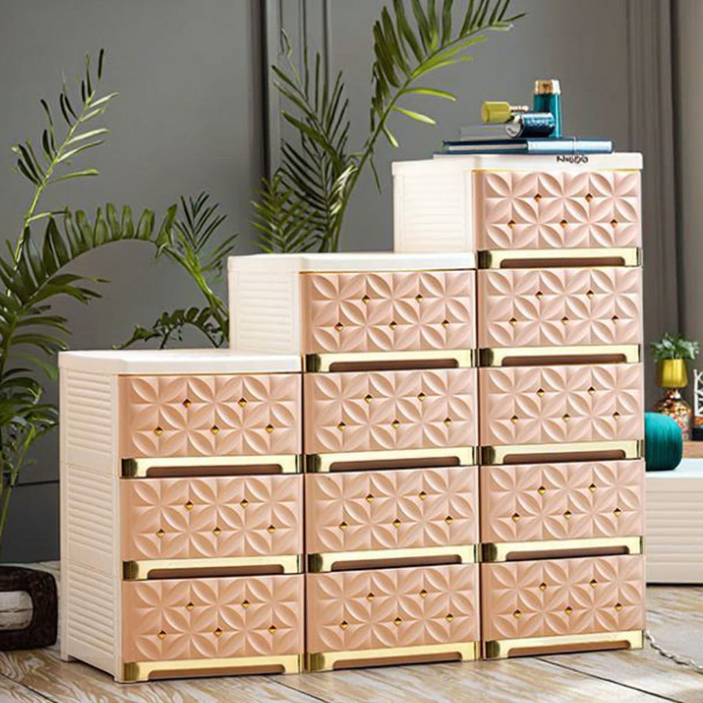 キッチン3層キャビネット 新デザイン DIY PPプラスチック収納引き出し