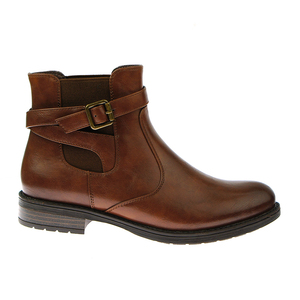 Vendita caldo del progettista di moda <span class=keywords><strong>casual</strong></span> brunitura marrone chelsea stivali piatti per le donne - Product Image 2