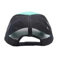 Gorras Trucker Unisex de Moda Urbana, Estilo Hip Hop, Malla, 5 Paneles, Diseño Personalizado con Bordado y Estampado Digital en Verde Azulado y Negro