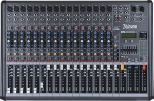 Thinuna MX-F24 Console de mixage stéréo professionnelle 24 canaux avec effets audio, USB et alimentation fantôme +48V pour scène et direct - Product Image 5