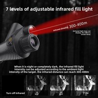 Caméra de vision nocturne tactique numérique montée sur la tête, vidéo nocturne 4K HD, télescope monoculaire infrarouge extérieur, portée effective de 400 m