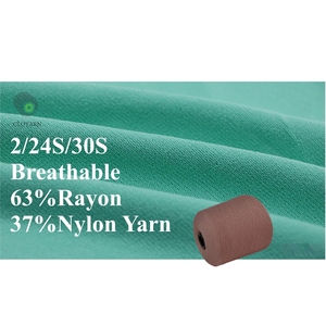 Fil mélangé viscose et nylon 24S/2 teint en fil, anti-boulochage, pour couture, tricot, tissage, frais et respirant, pour vêtements d'été, échantillon en stock - Product Image 4