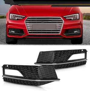 Cubierta de Faros Antiniebla Estilo S-Line, Rejilla de Faros Antiniebla de ABS con Diseño de Panal de Abeja para Audi A4 S4 B8.5 a Estilo RS4 2013-2016, Nuevo - Product Image 1