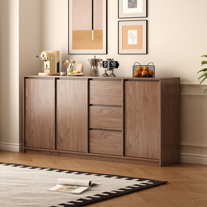 Buffet de rangement moderne en bois massif, style ferme, personnalisable OEM/ODM, pour salle à manger, chambre et salon - Product Image 4